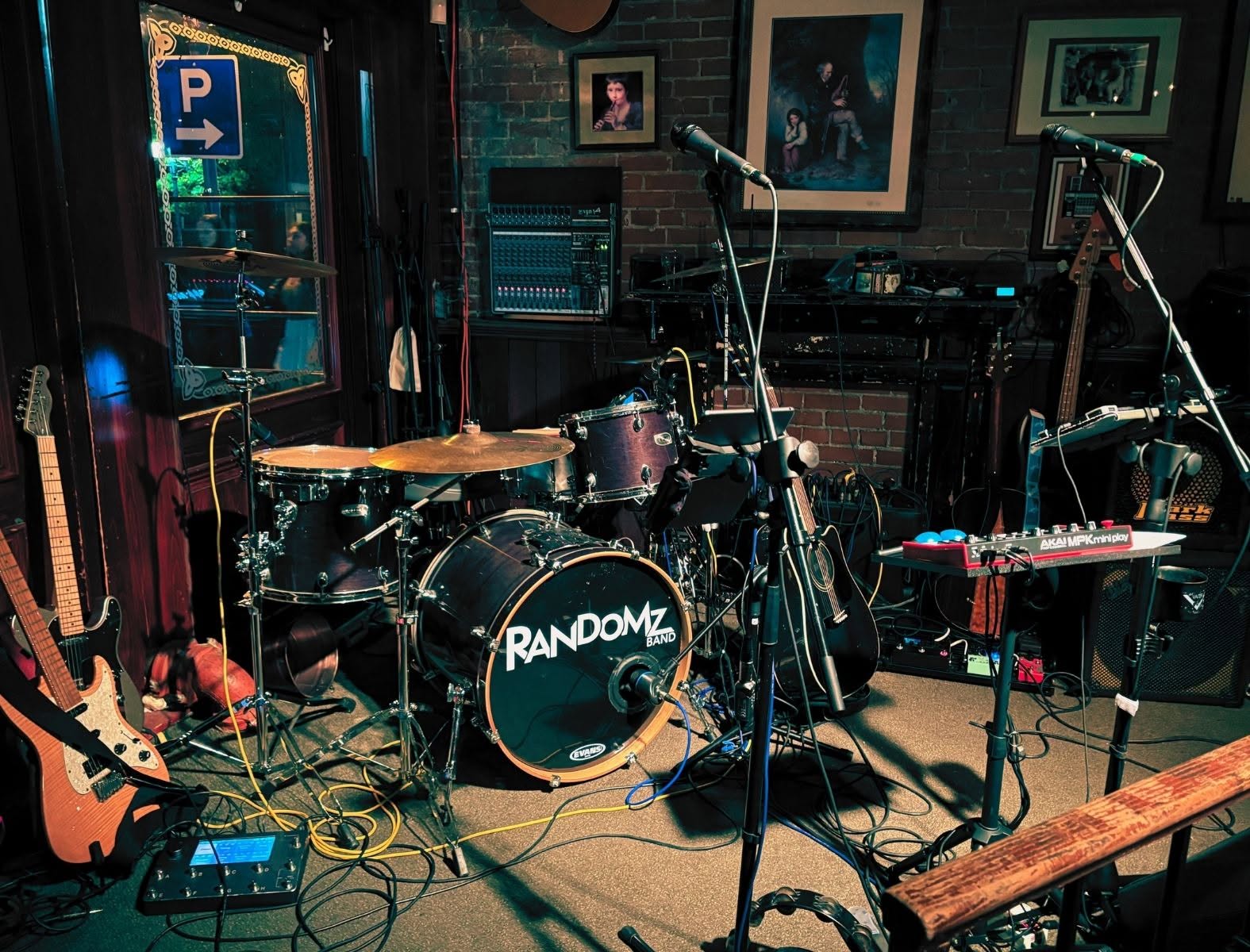 Live band stage and instruments ready for a Moncton event